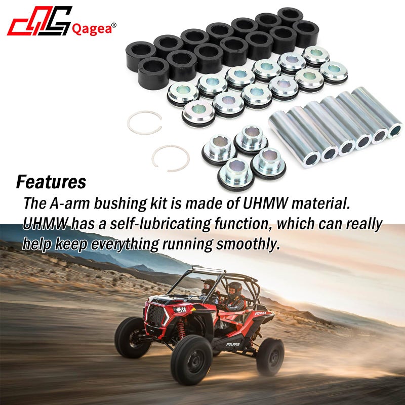 مجموعة جلبة أذرع التحكم UHMW شديدة التحمل من Qagea بديلة لعام 2014+ Polaris RZR XP 1000 / RZR XP 4 1000، استبدل AAB-P-RZR1K-K2-001 CT-08 - Image 4